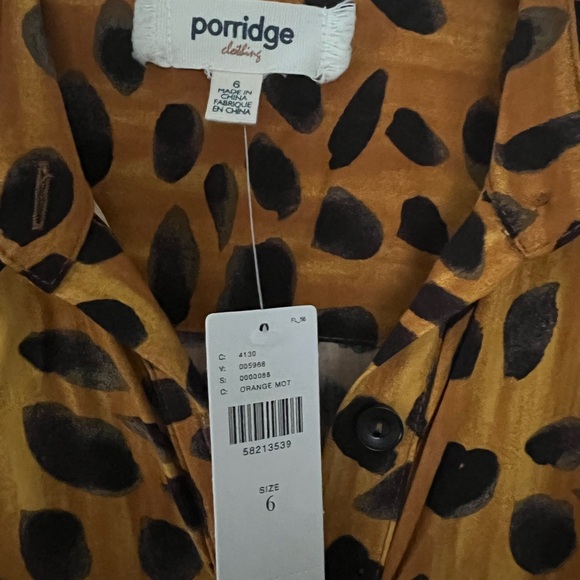 Women’s Short-Sleeve Leopard Print Maxi Dress NWT Anthropologie - Picture 2 of 2